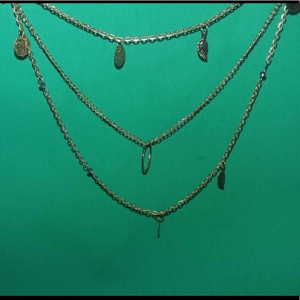 * SALE 1DayLeft* 3 Tier Necklace w/ Amber Crystals